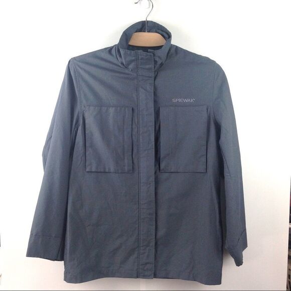 Spiewak New York Slate Blue Windbreaker Shacket Size M - Picture 3 of 9